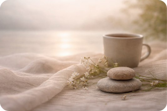 Reflections - Tea, Meditation, Calm Ocean Sunset