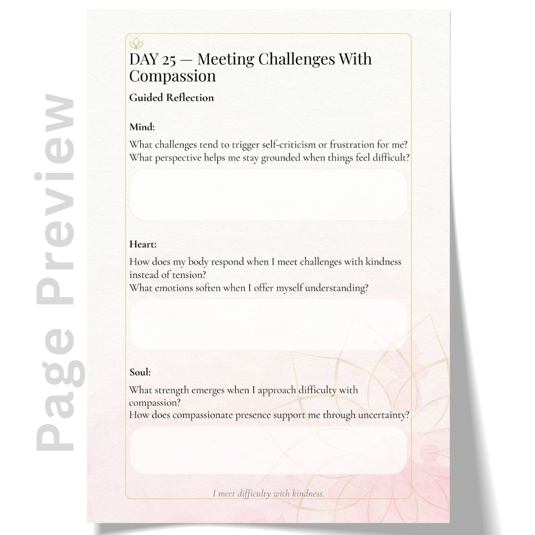 Peace Compassion Love — 30-Day Guided Journal for Mindfulness