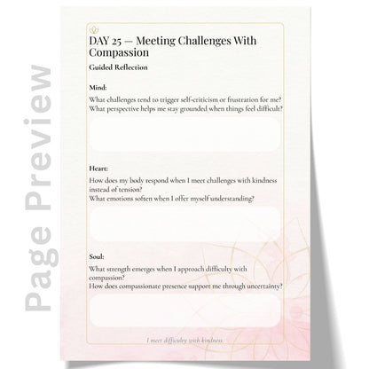 Peace Compassion Love — 30-Day Guided Journal for Mindfulness
